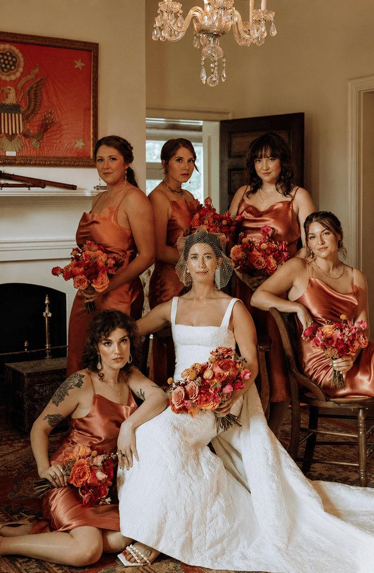 A full-length bridal portrait at Baltusrol Manor.